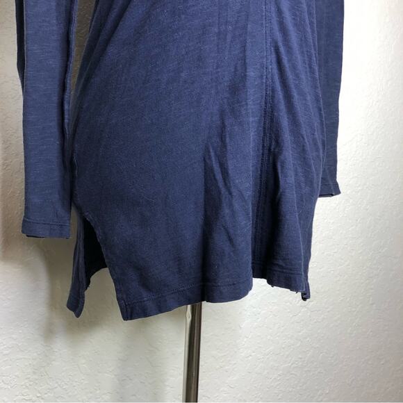 Lilly Pulitzer navy blue white scroll trim hooded knit top size Extra Small XS - Picture 5 of 13